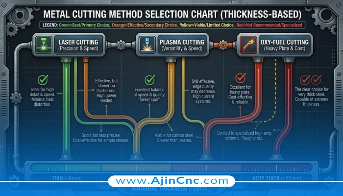راهنمای انتخاب برش پلاسما بر اساس ضخامت ورق فلزی
