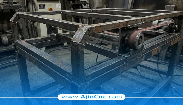 ضعف شاسی و بدنه در دستگاه لیزر فایبر چینی ارزان و تأثیر آن بر دقت برش