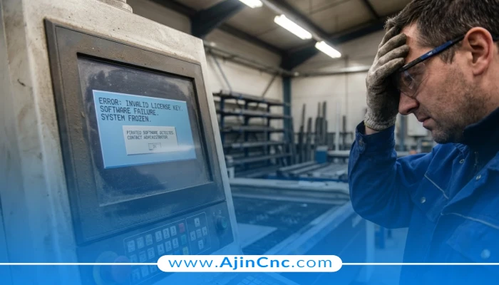 مشکلات نرم‌افزار و کنترلر در دستگاه لیزر فایبر چینی با نرم‌افزار کرک شده