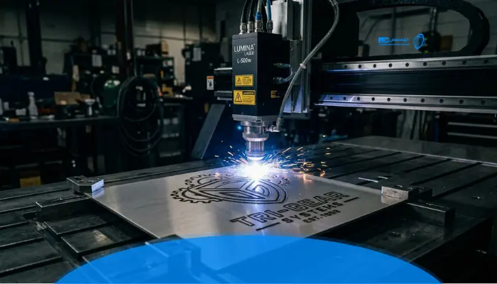 فرآیند حکاکی لیزری روی قطعه فلزی با دستگاه فایبر
